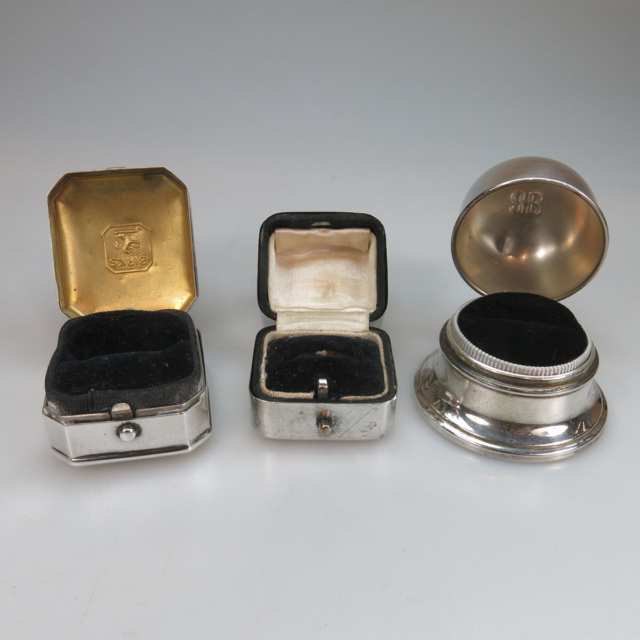 3 Sterling Silver Ring Boxes