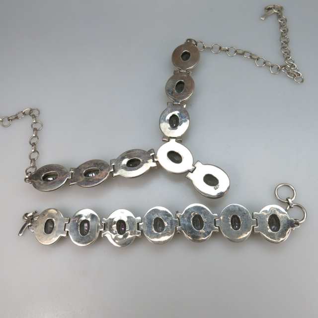 Sterling Silver Necklace And Matching Bracelet