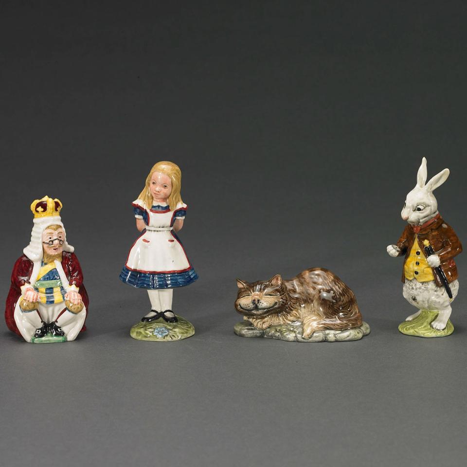 Set of Eleven Beswick Alice in Wonderland Earthenware Series and A Beatrix Potter’s Figurine