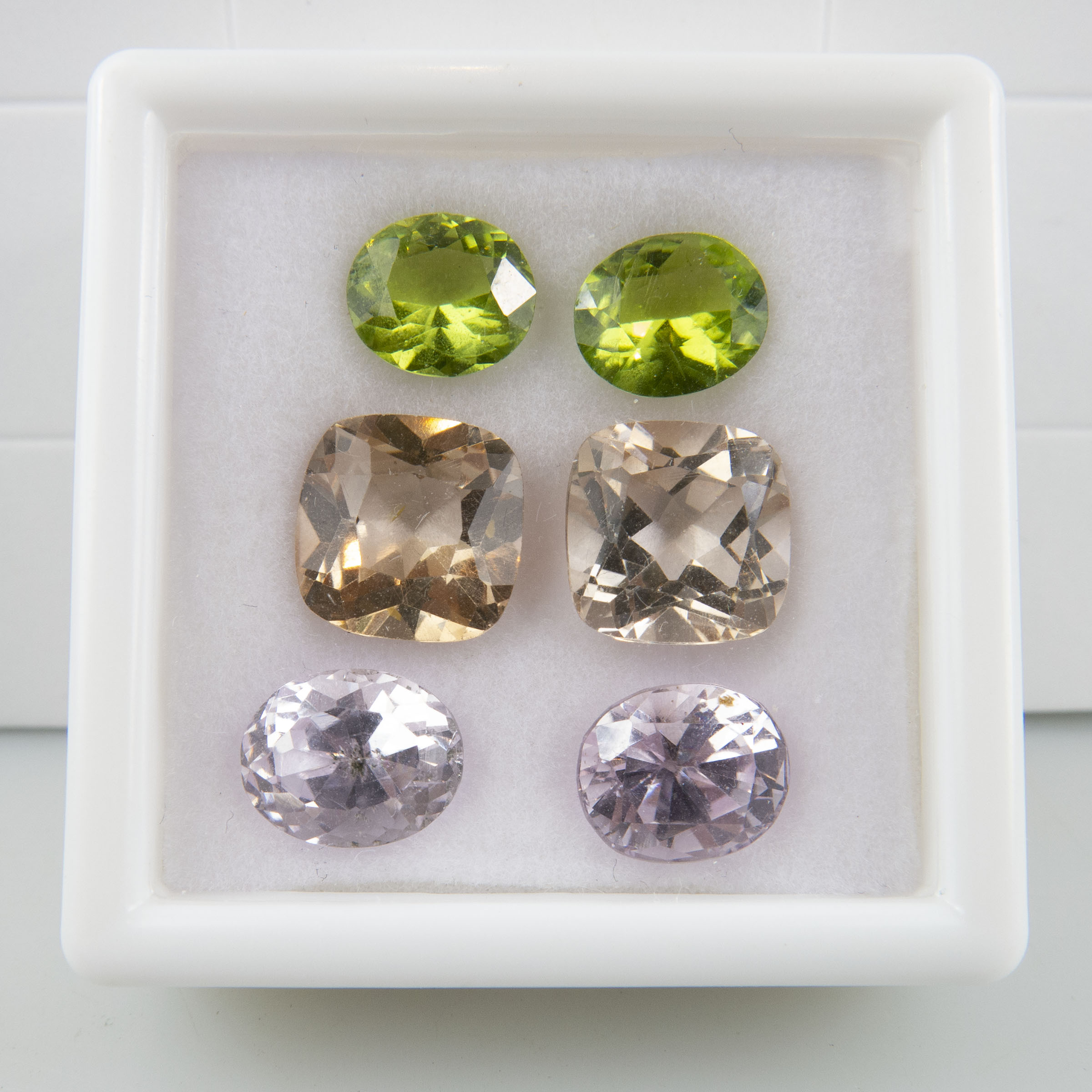 10 Pairs Of Various Cut Gemstones
