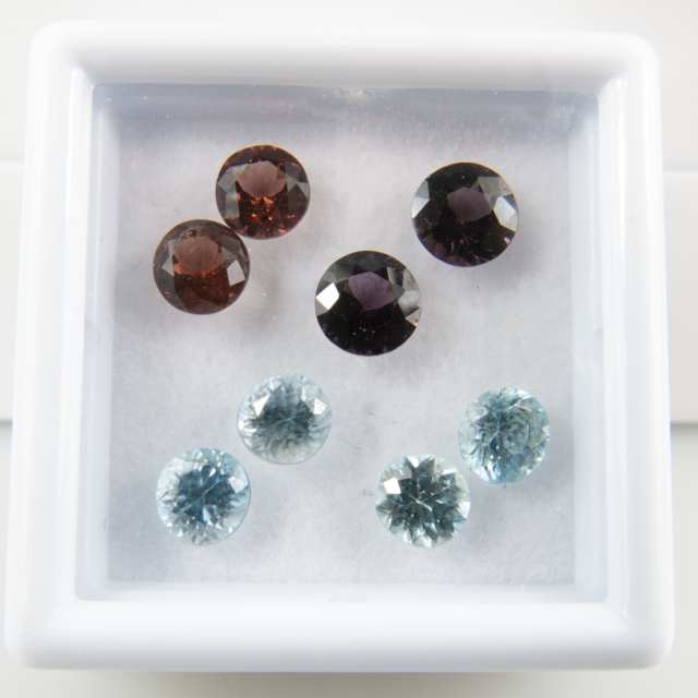 10 Pairs Of Various Cut Gemstones
