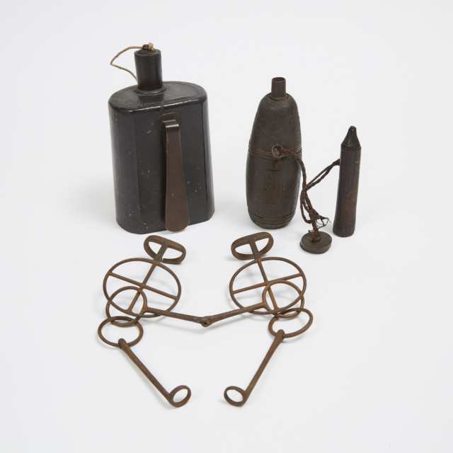 A Group of Four Early Japanese Military Items, 19th/20th Century