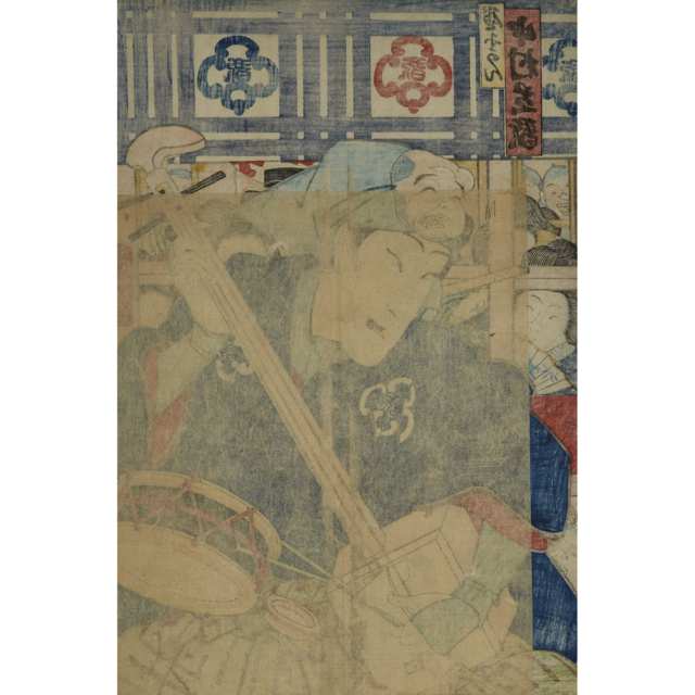 Utagawa Kuniyoshi (1798-1861), Utagawa Kunisada II (1823-1880), Katsushika Hokusai (1760-1849) and Others, A Group of Twenty-One Japanese Woodblock Prints, 19th/20th Century