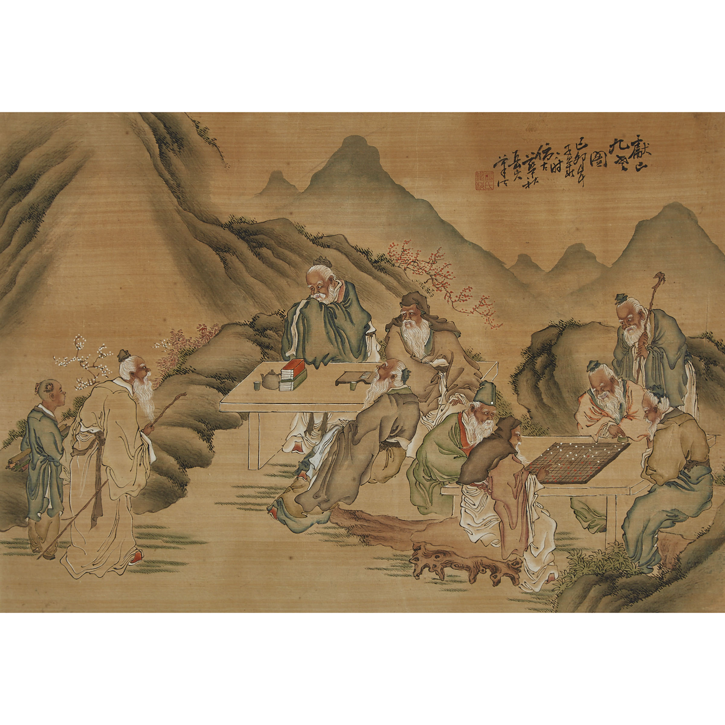 A Chinese Figural Painting, Signed Yang Tiemei, Possibly Dated 1939