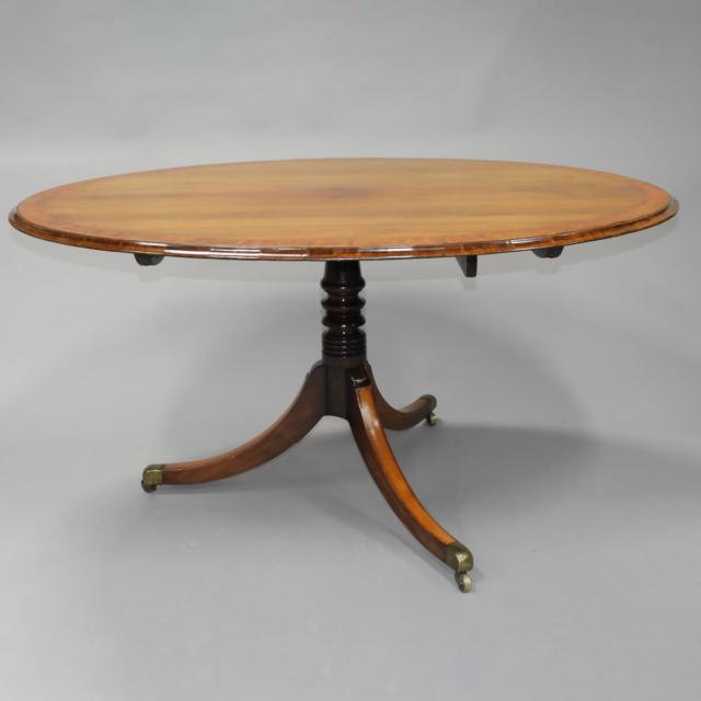 Regency Crossbanded and Inlaid Tilt Top Breakfast Table, early 19th century