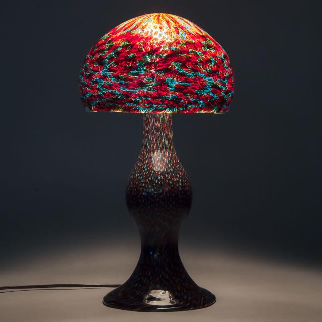 Continental Millefiori Glass Table Lamp, probably Murano, 20th century