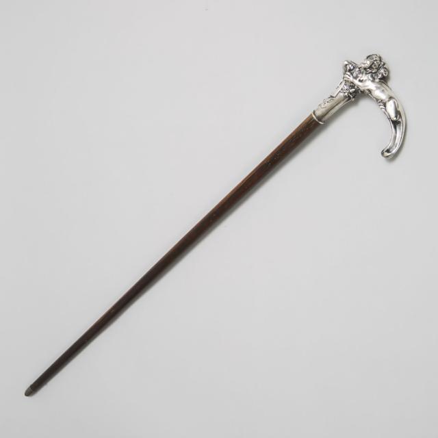 Russian Silver Handled Cane, Moscow, 1908-26