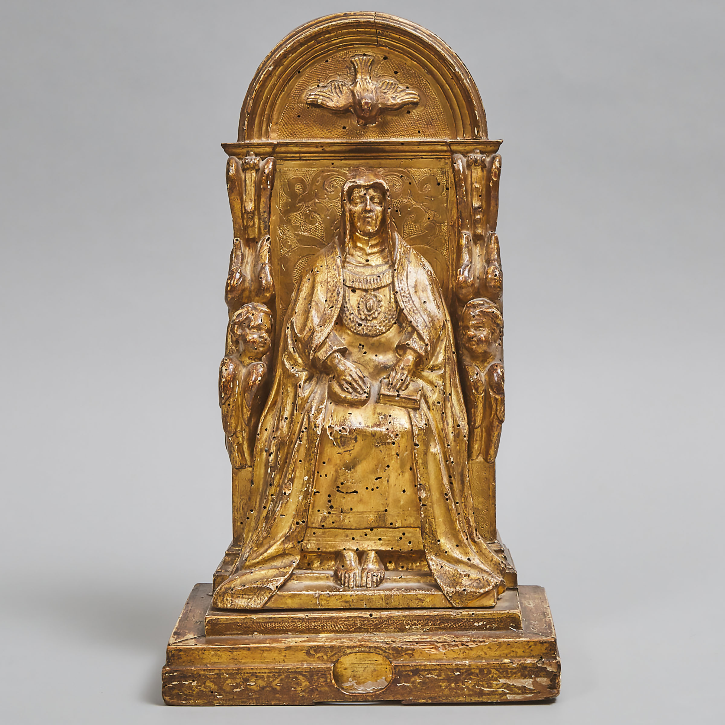 Italian Carved Giltwood Figural Reliquary, late 19th/early 20th century