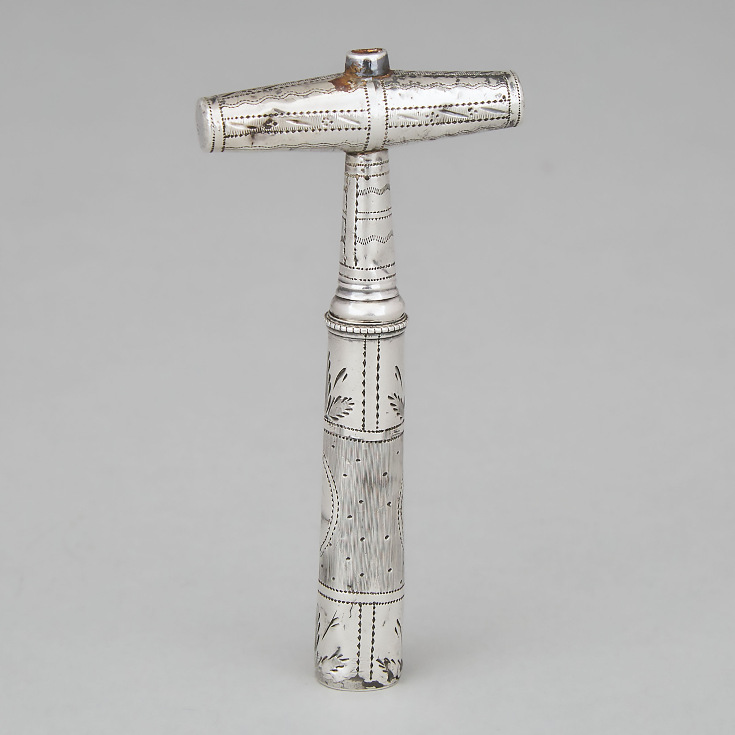 George III Silver Pocket Corkscrew, c.1800 