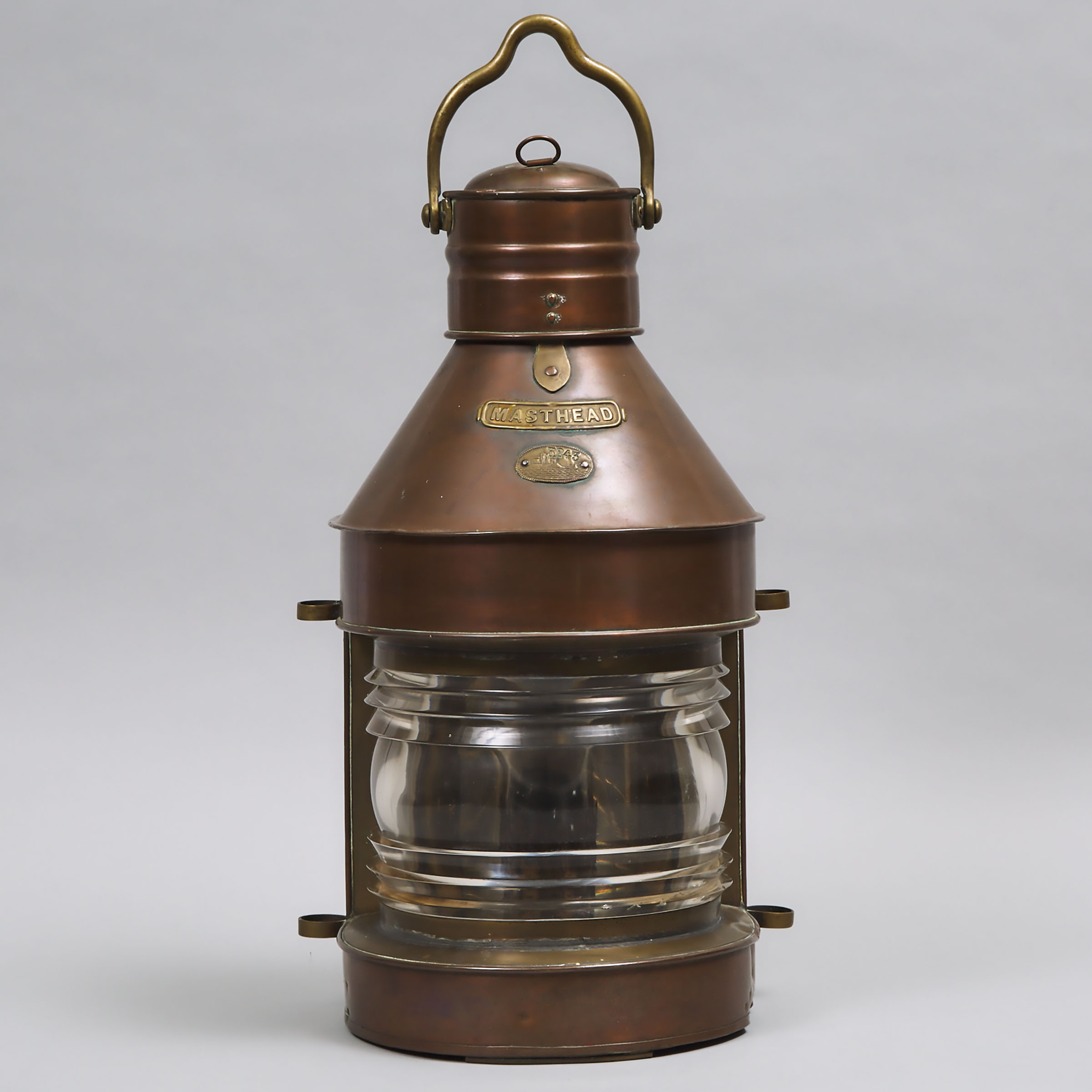 Ship's Copper and Brass 'Masthead' Lantern, 19th century