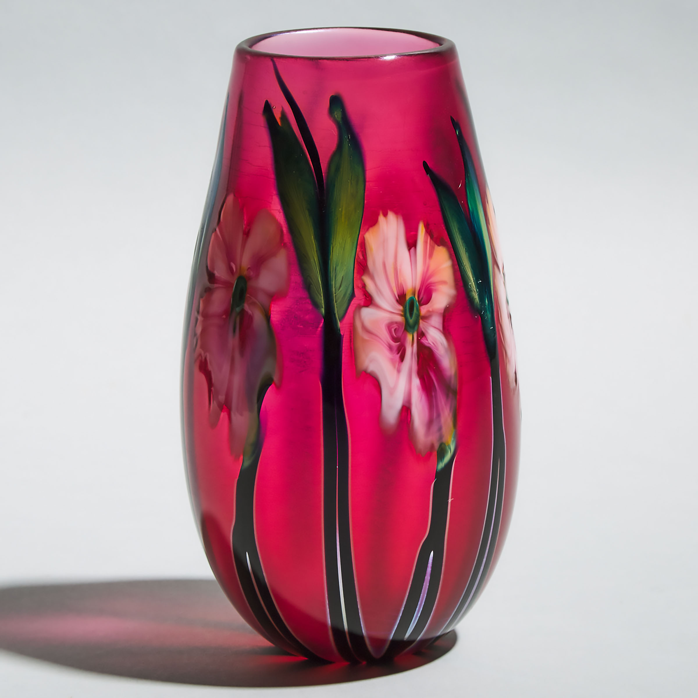 Charles Lotton (American, b.1935), 'Multi-Flora' Glass Vase, dated 1993