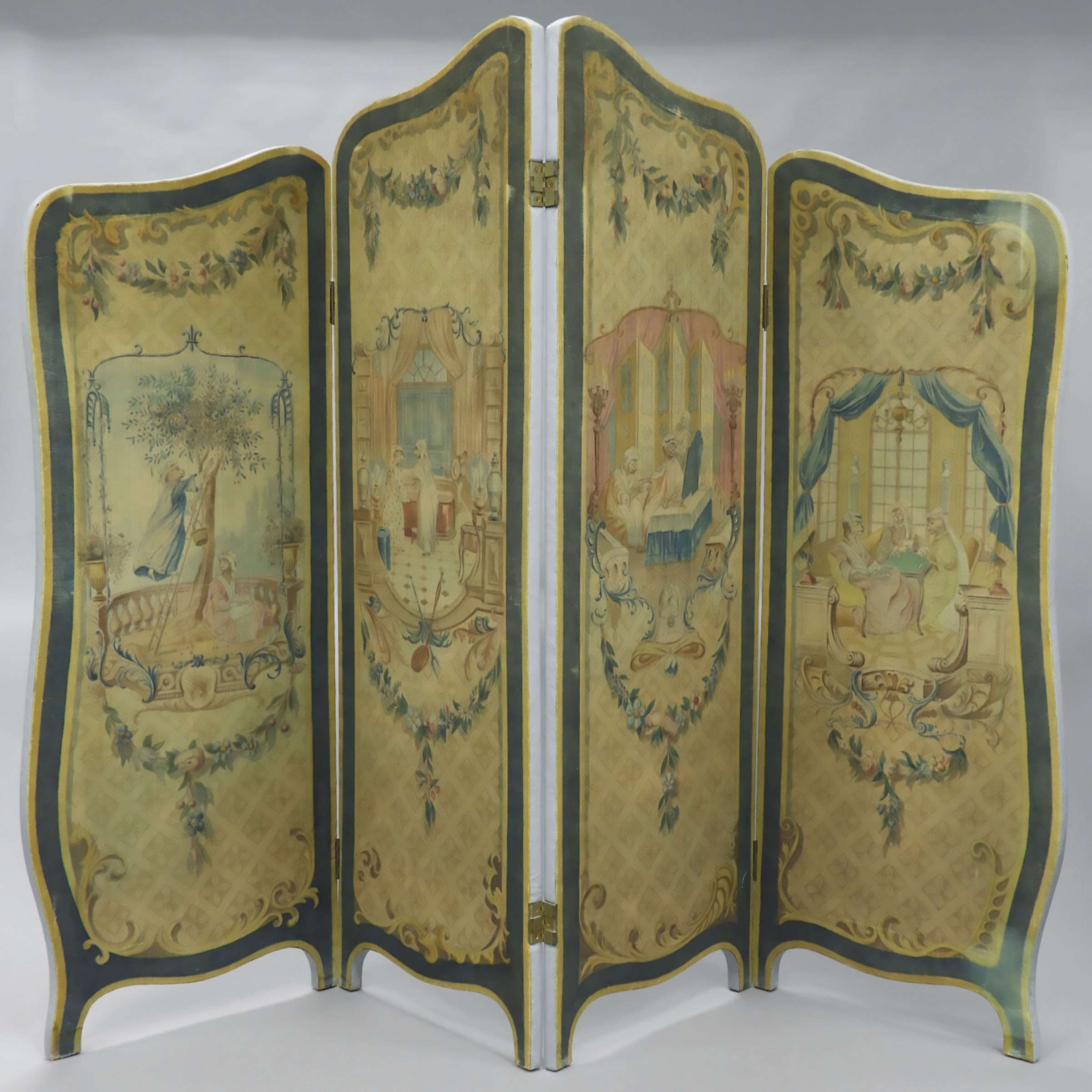 French Four Panel Screen, 19th century
