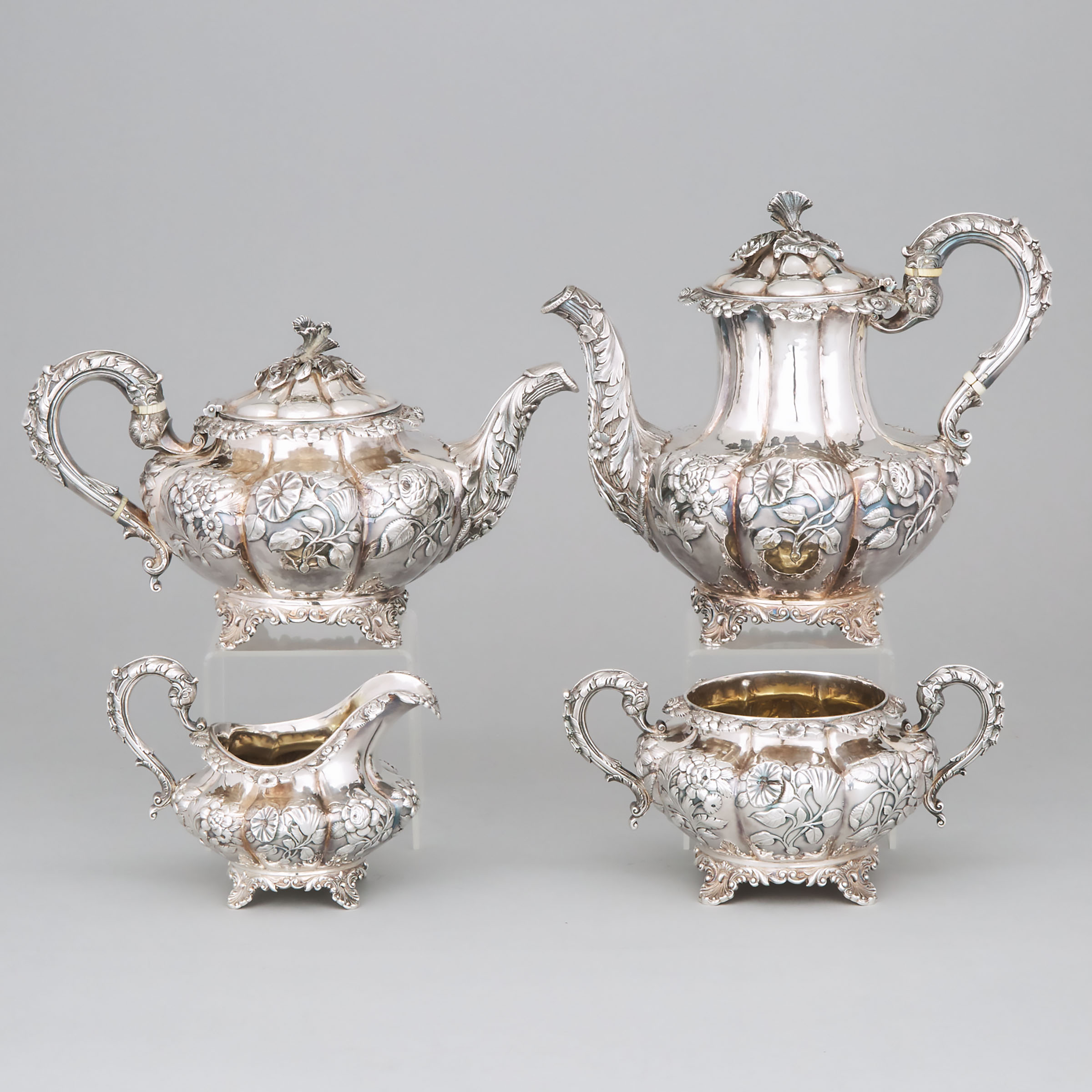 William IV Silver Tea and Coffee Service, Charles Gordon, London, 1830