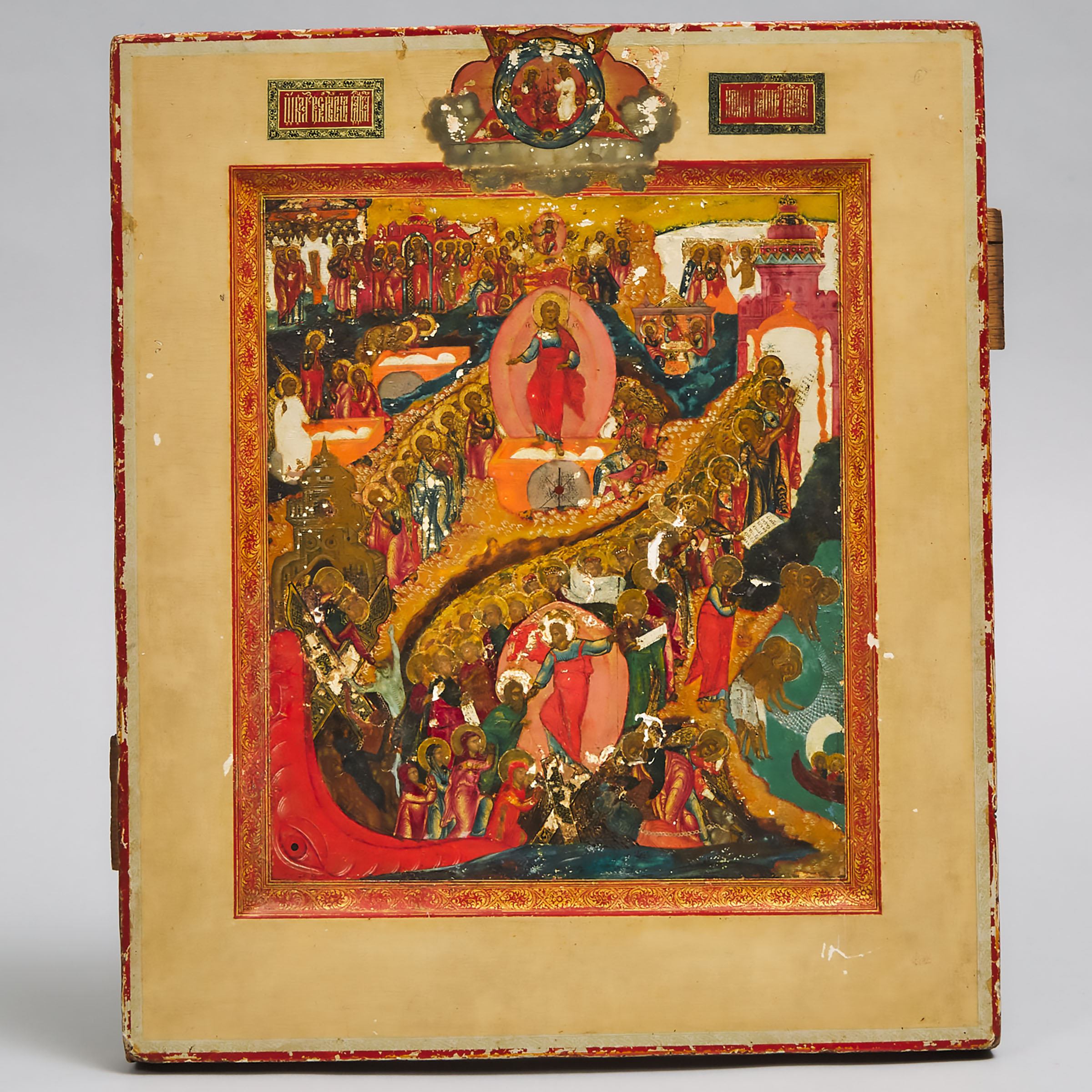 Russian Icon of the Resurrection and Descent into Hell, Palekh, 1896