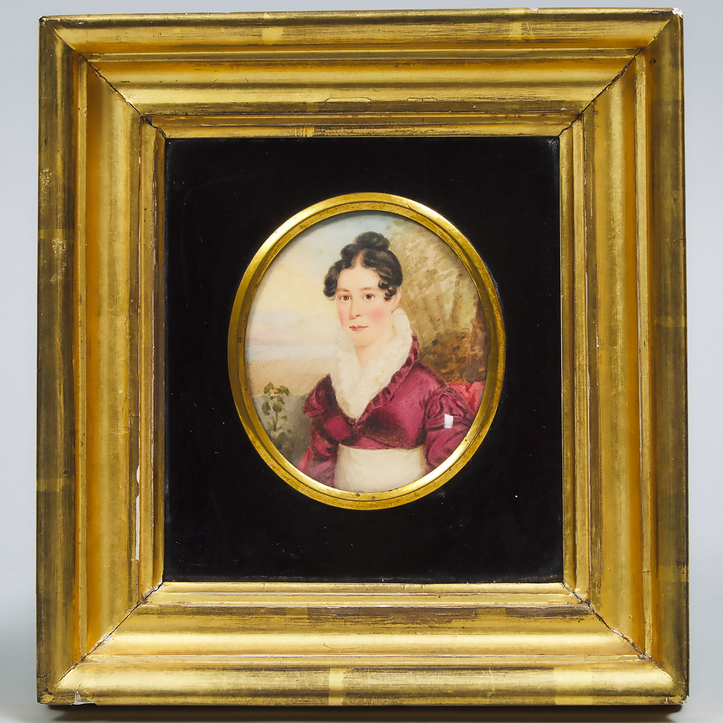 British School Portrait Miniature of Miss Lavinia Barstow, c.1820