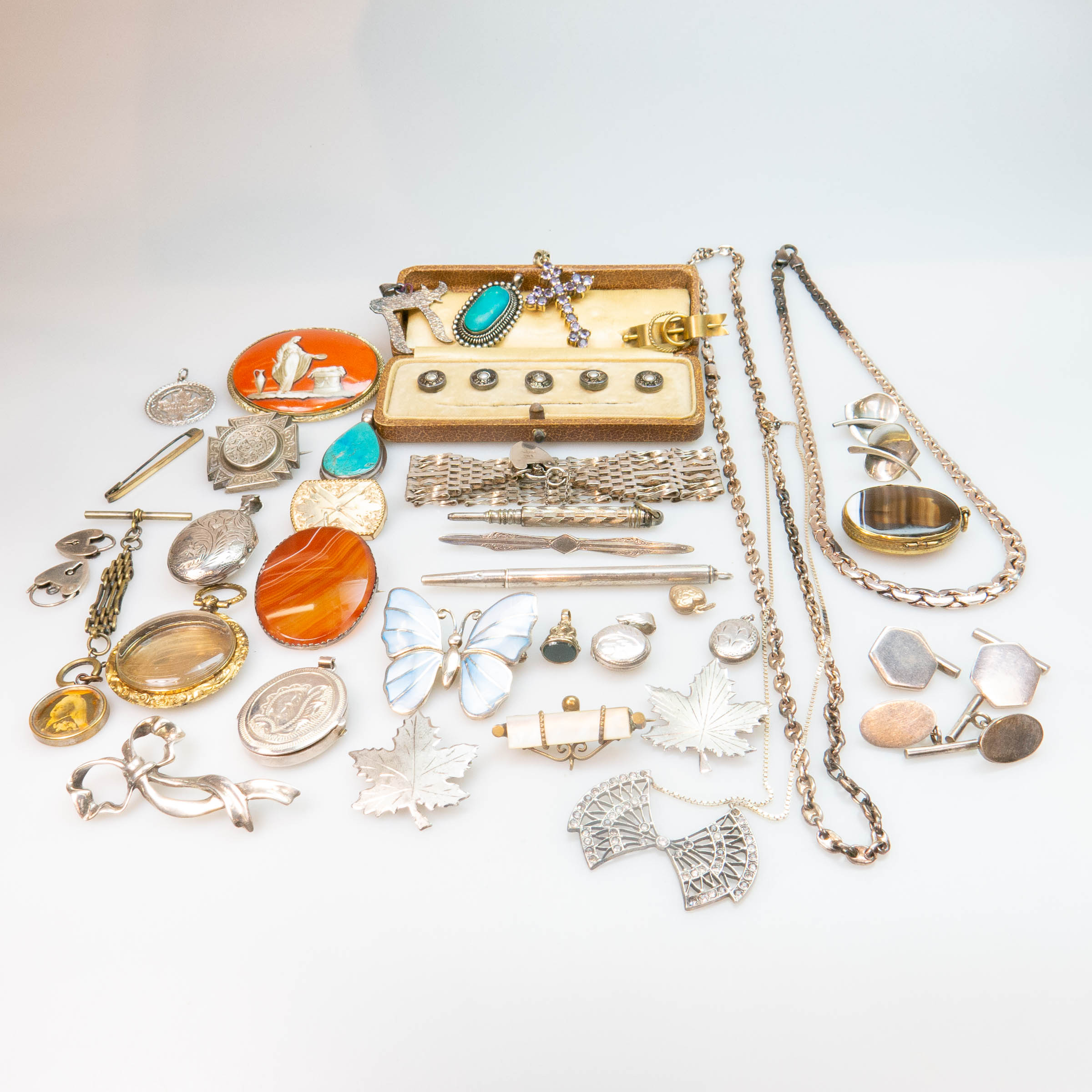 Quantity Of Silver, Gold-Filled, And Costume Jewellery