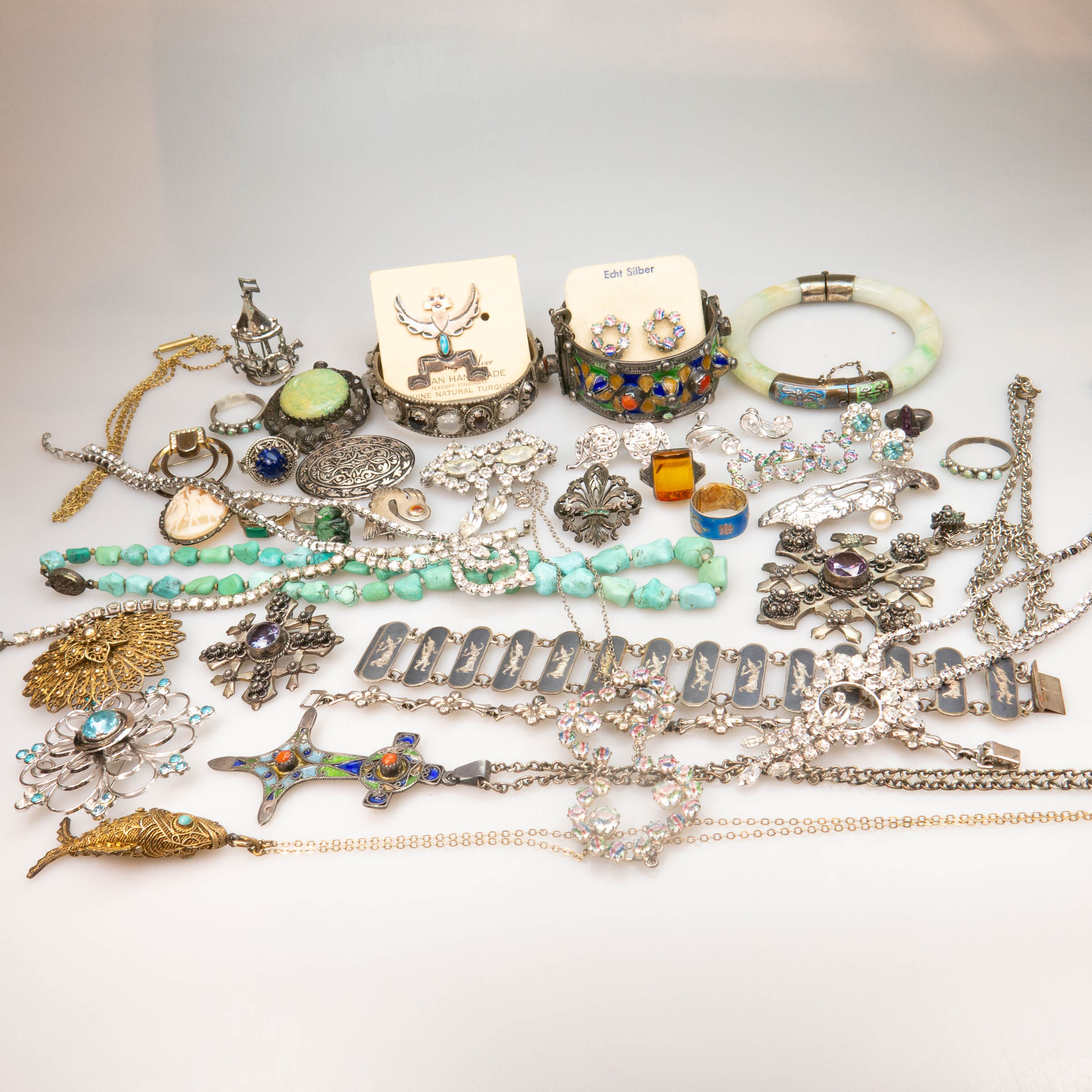Quantity Of Various Silver And Beaded Jewellery, Etc.
