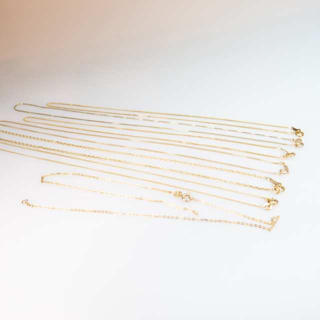 7 x 10k Yellow Gold Chains