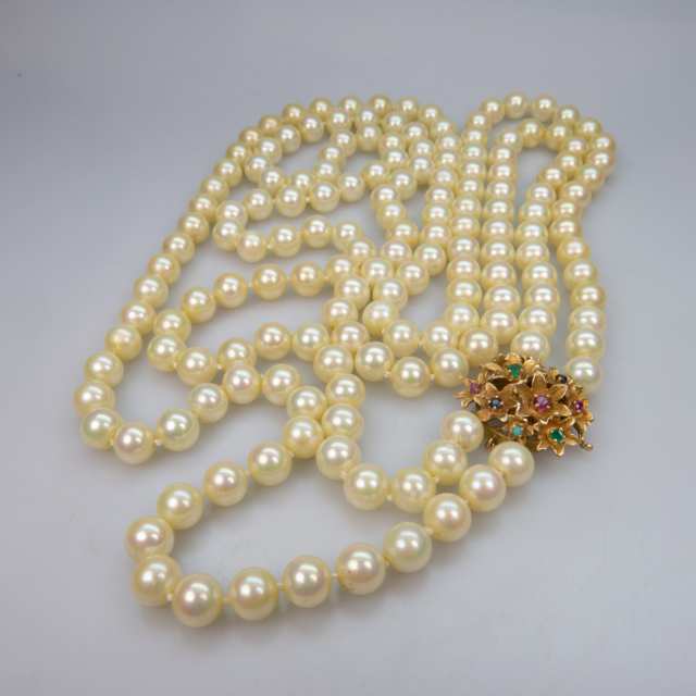 Small Quantity Of Pearl, Freshwater Pearl, And Coral Necklaces