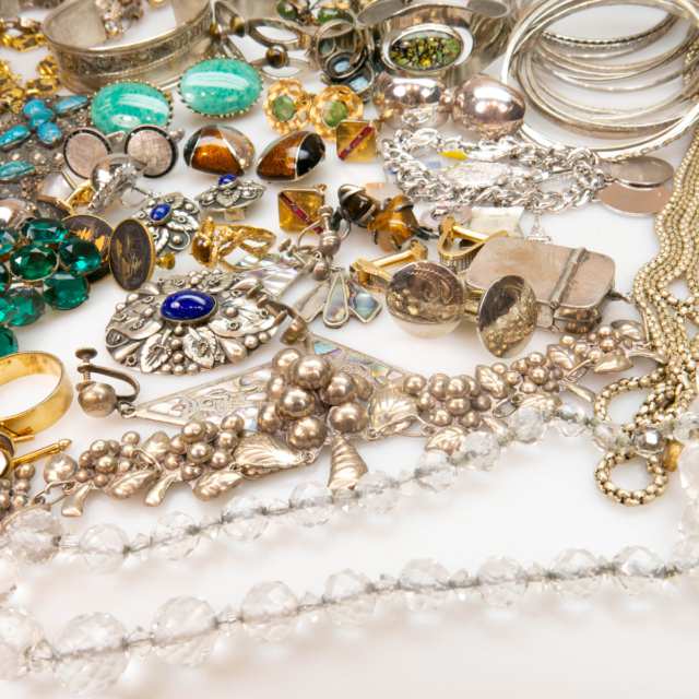 Quantity Of Various Silver, Metal And Costume Jewellery