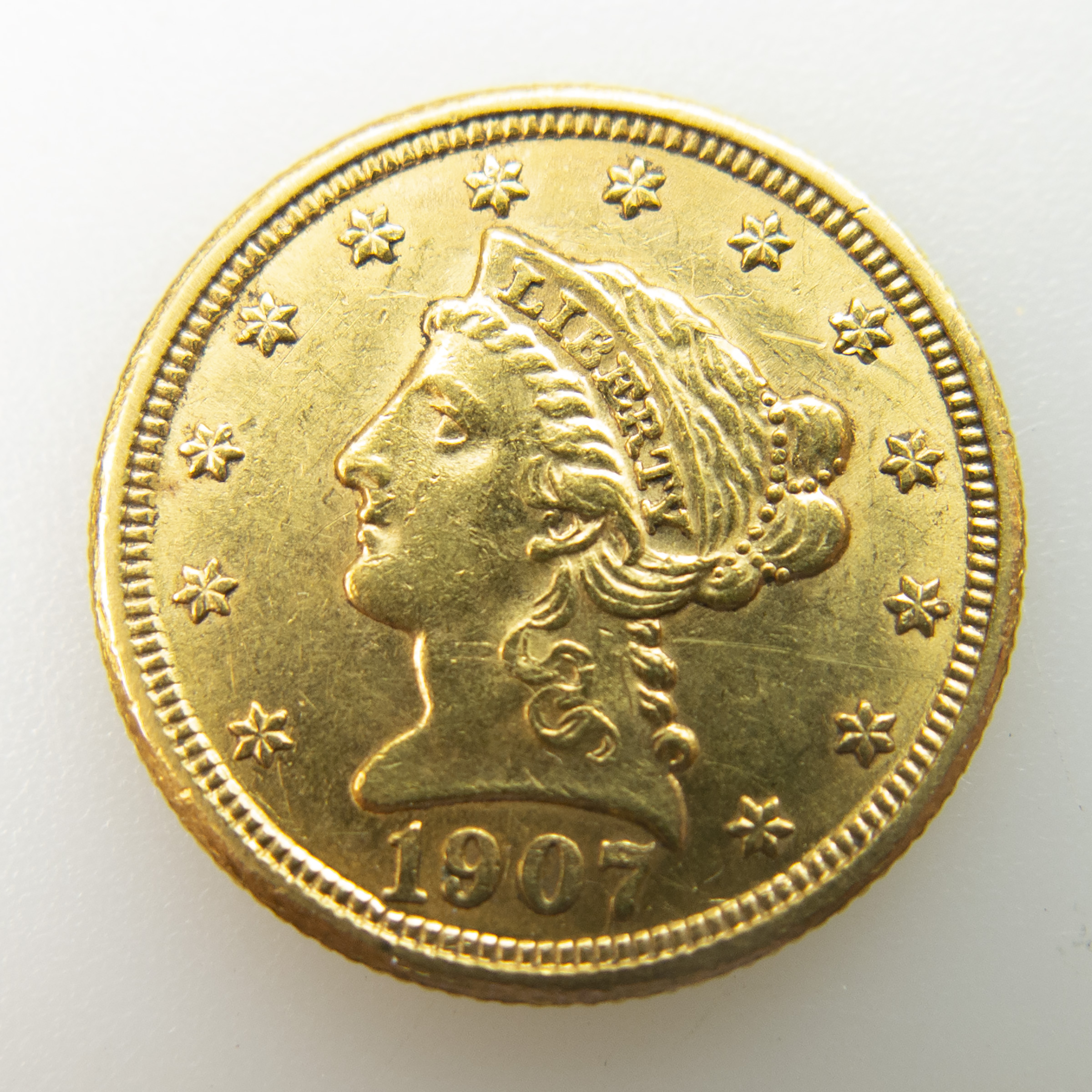 American 1907 $2 1/2 Quarter Eagle Gold Coin