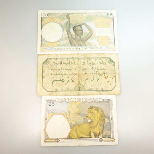 14 Various French West Africa Bank Notes