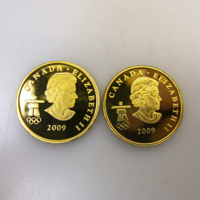 2 x Canadian 2009 $75 Gold Coins
