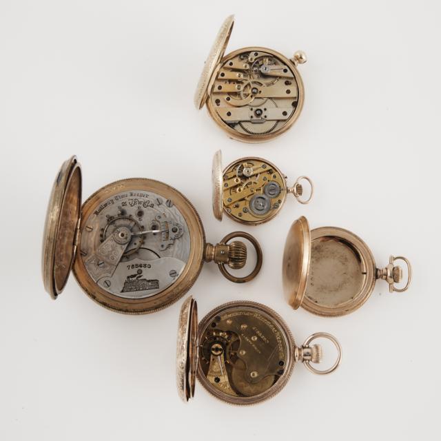 5 Pocket Watches And 2 Wristwatches