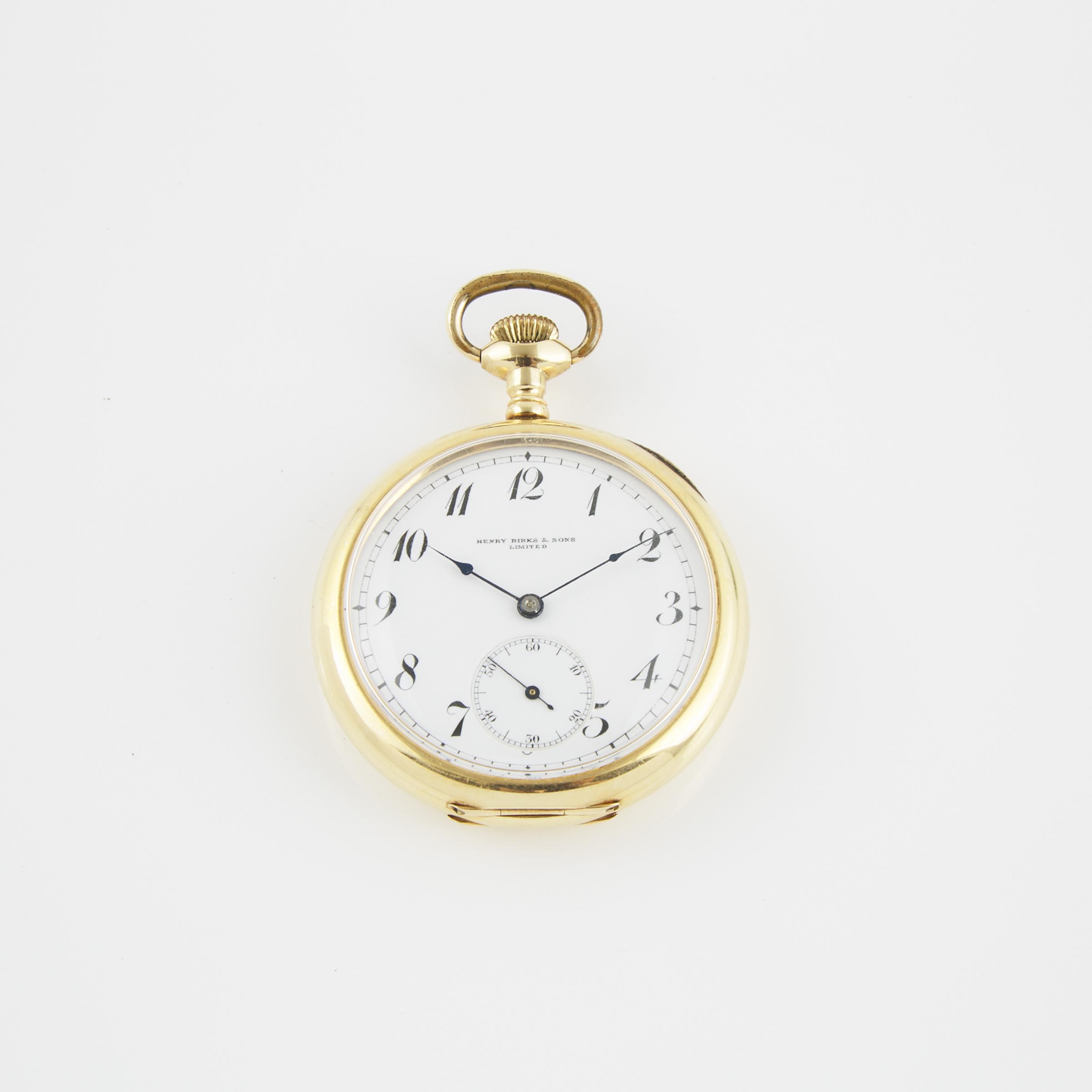 Henry Birks & Sons Ltd. Openface Stem Wind Pocket Watch