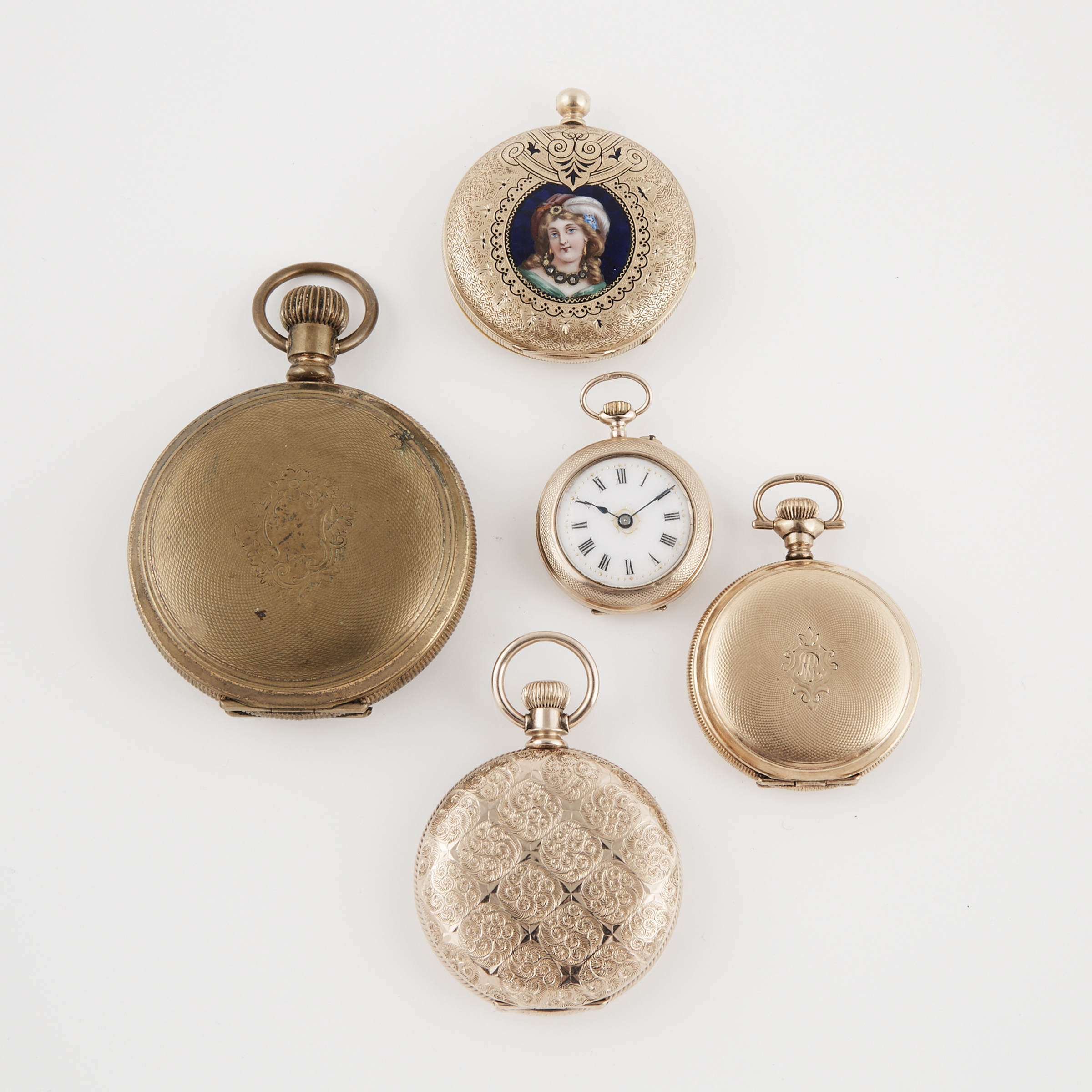 5 Pocket Watches And 2 Wristwatches