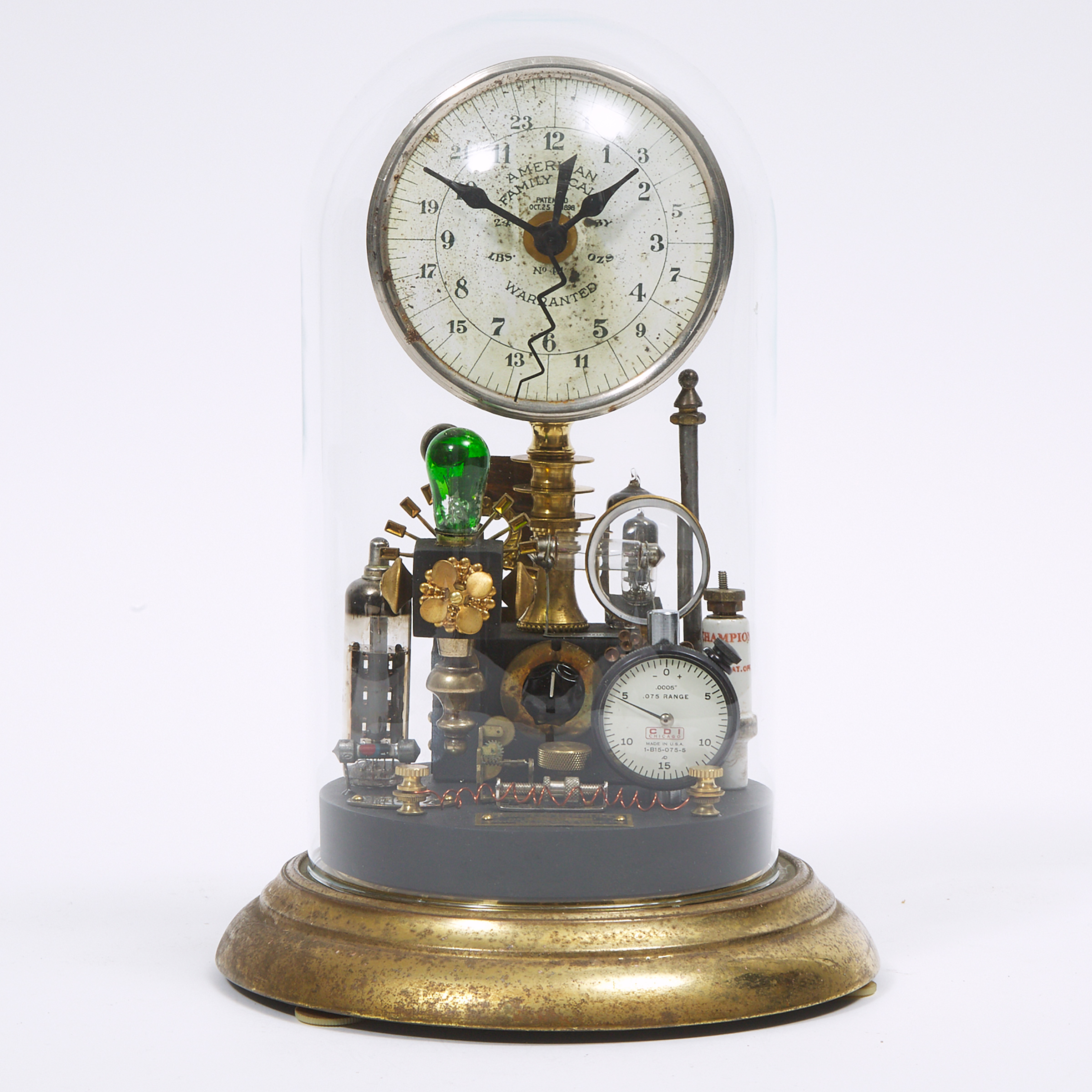 Klockwerks Industrial Steampunk Table Clock by Roger Wood, Hamilton, 21st century