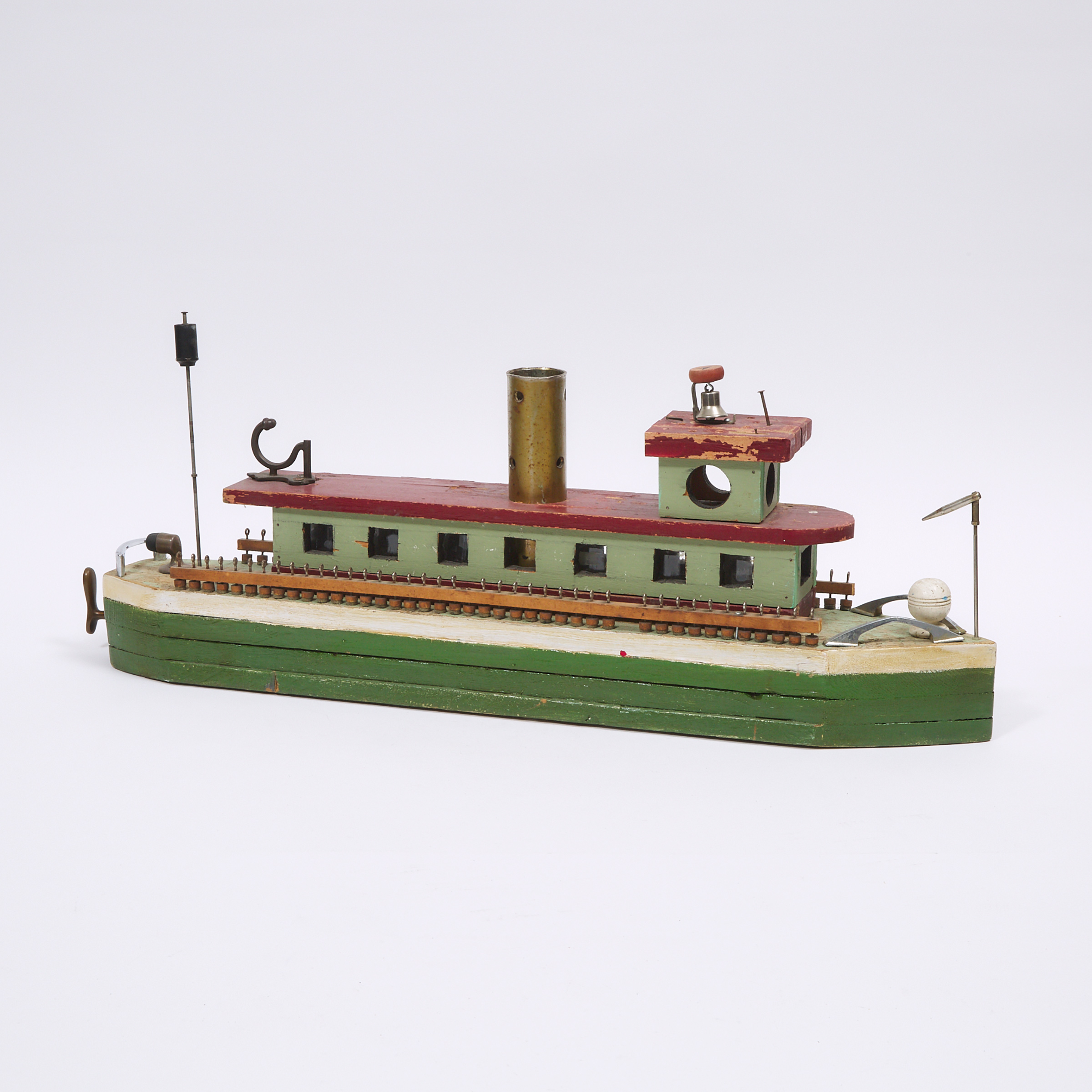 'Found Object Folk Art' Model of a Tug Boat, 20th century