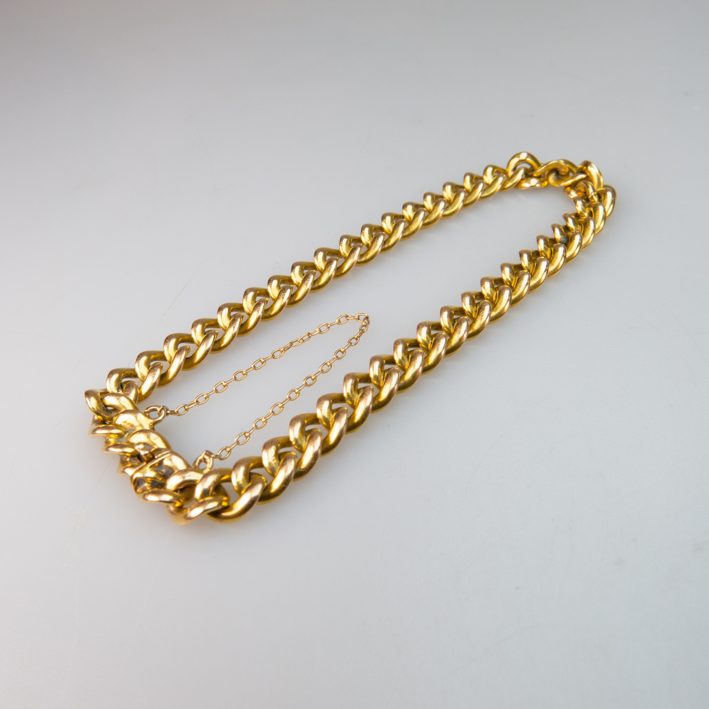 Swedish 18k Yellow Gold Curb Link Bracelet