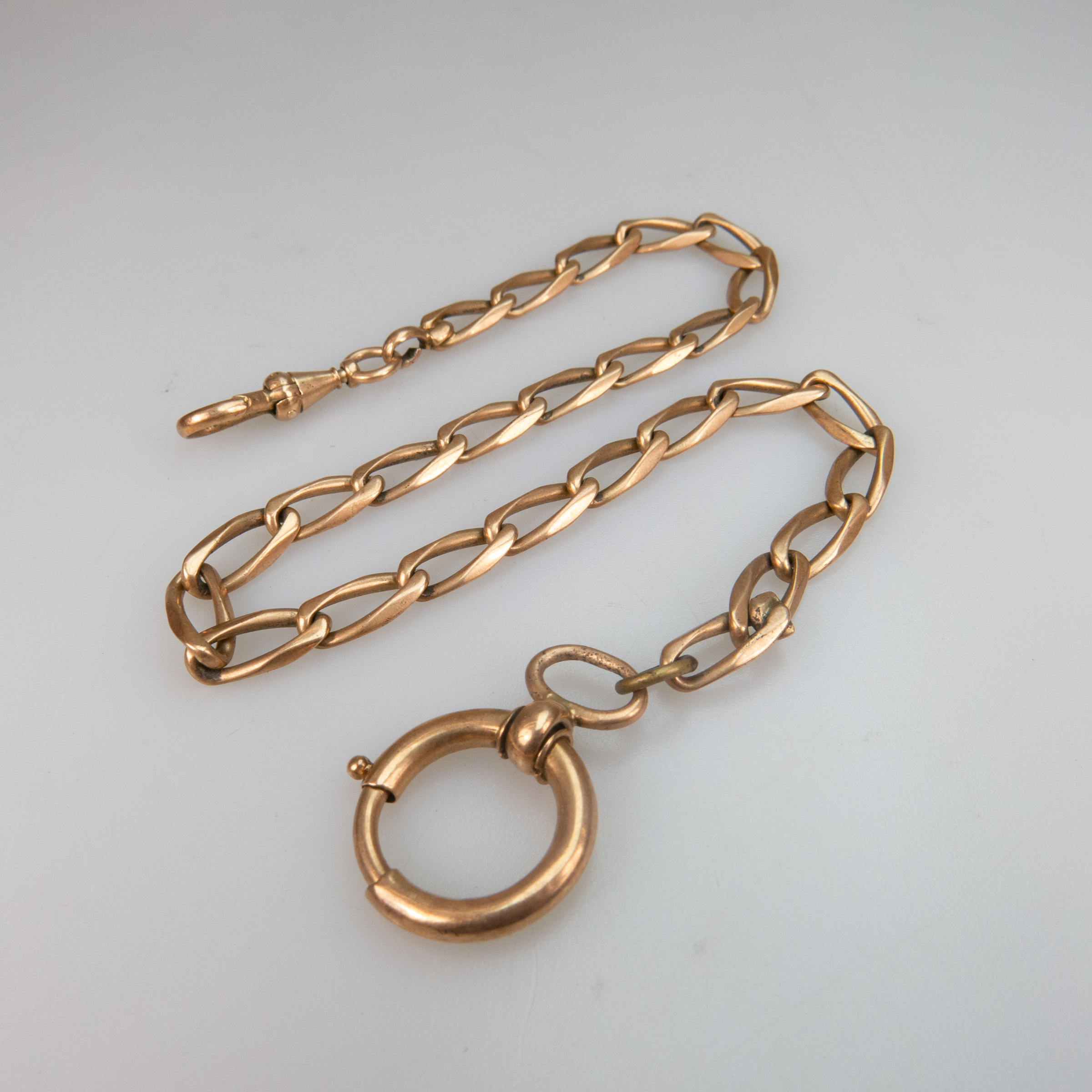 14k Yellow Gold Curb Link Watch Chain