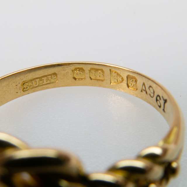 English 18k Yellow Gold Woven Ring
