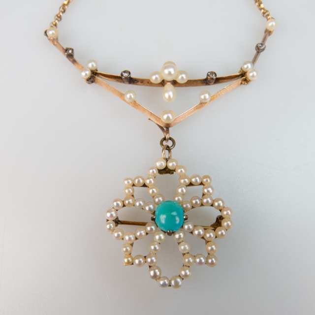 9k Rose Gold Lavalier Necklace