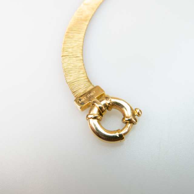 Italian 18k Yellow Gold Woven Necklace