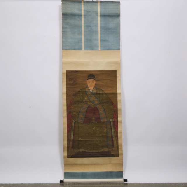 Two Ancestor Portraits of Matriarchs, Qing Dynasty