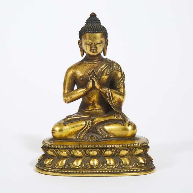 Gilt Bronze Figure of Vairocana, Qing Dynasty