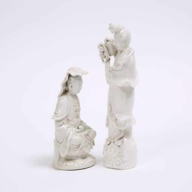 Two Blanc de Chine Figures, 18th Century and Later