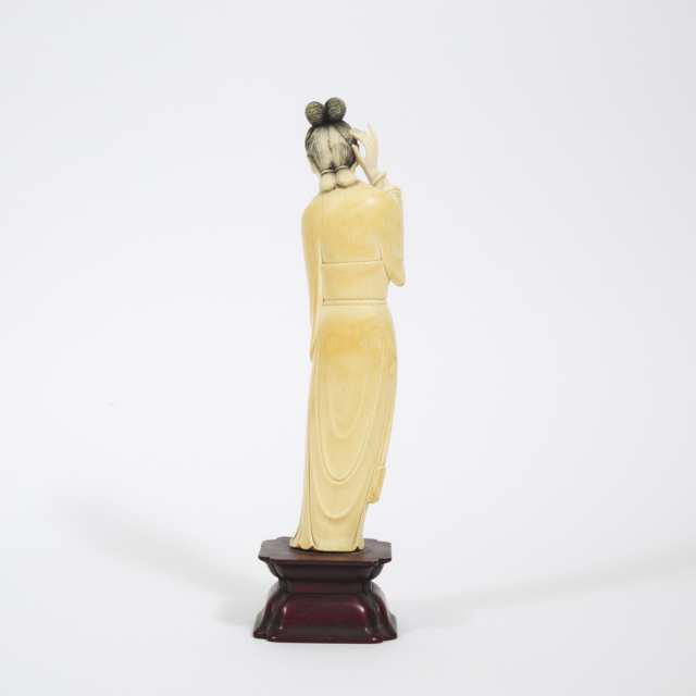 A Chinese Ivory Figure of a Lady, Republican Period