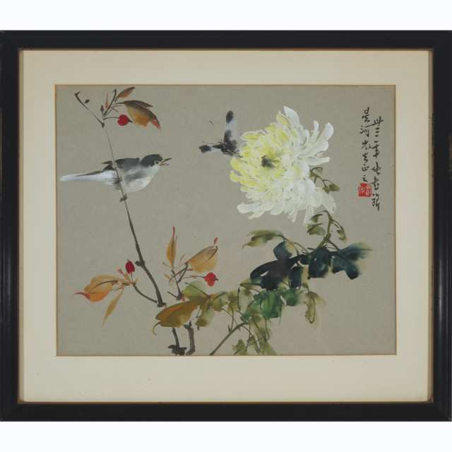 Zhang Shuqi (1901-1957), Bird, Butterfly, and Peony