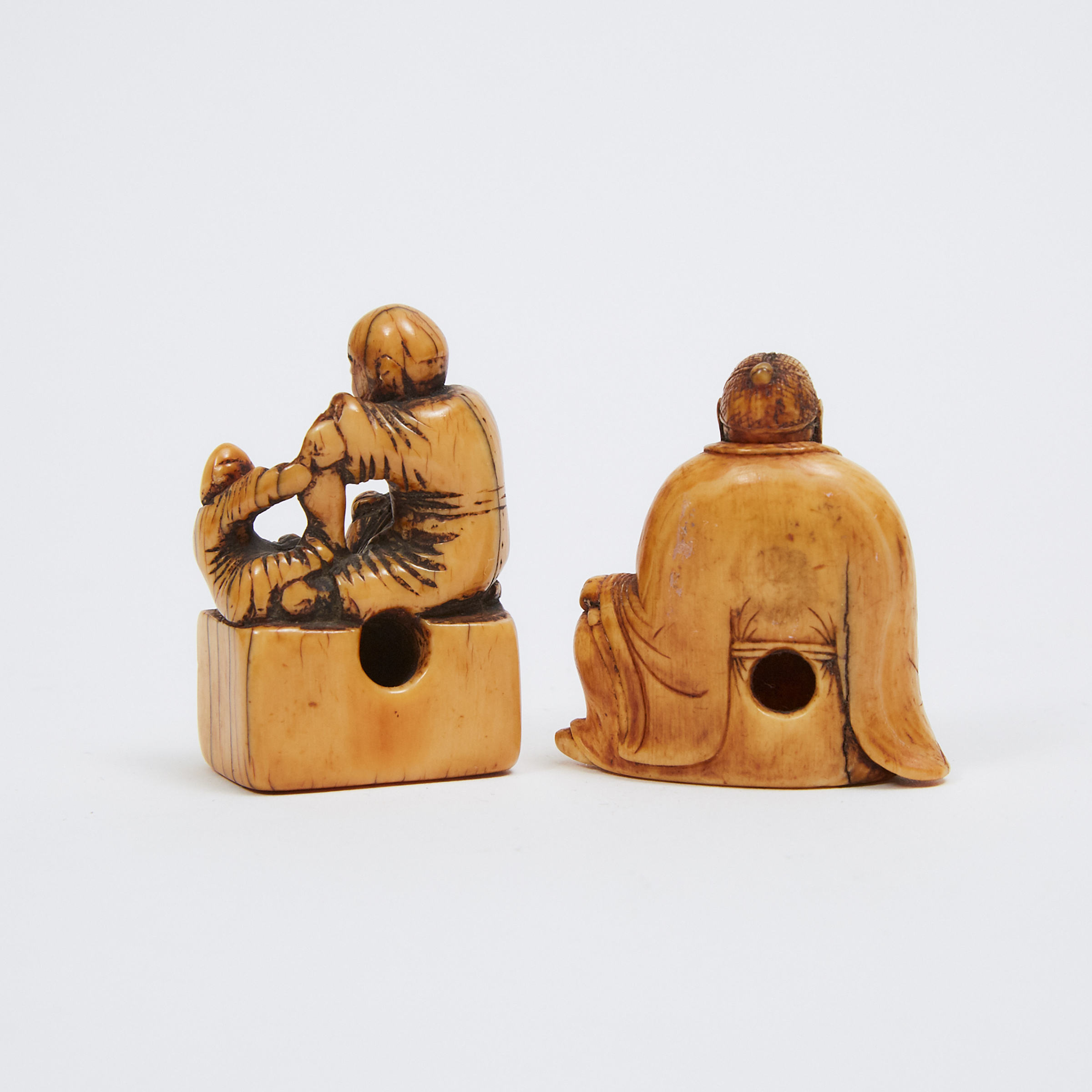 Two Ivory Figural Netsuke, Edo Period, 18th/Early 19th Century