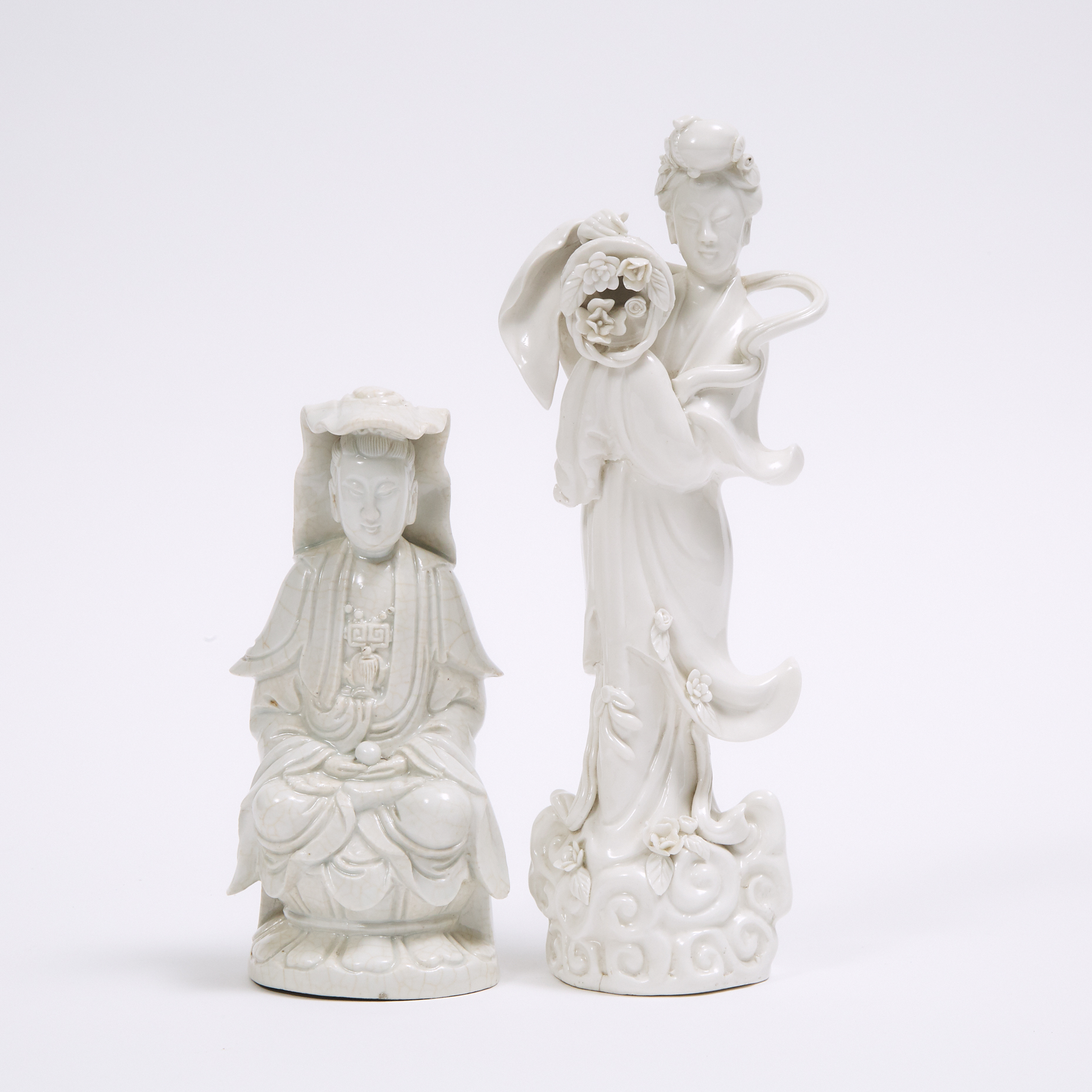 Two Blanc de Chine Figures, 18th Century and Later