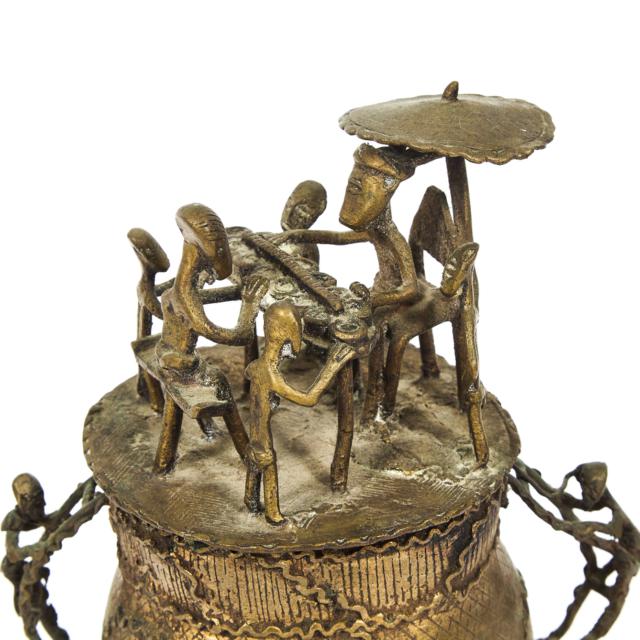 Ashanti Bronze Kuduo (Lidded Vessel) Ghana, West Africa