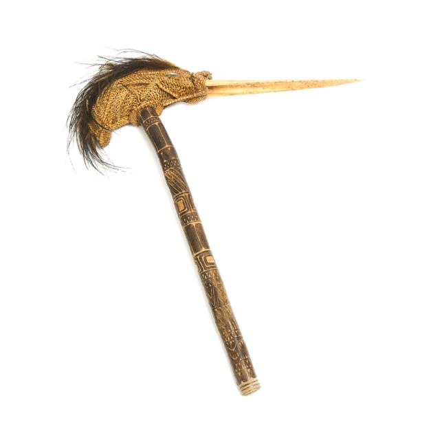 Papua New Guinea Ceremonial Pick, possibly Black Water Lakes, mid to late 20th century