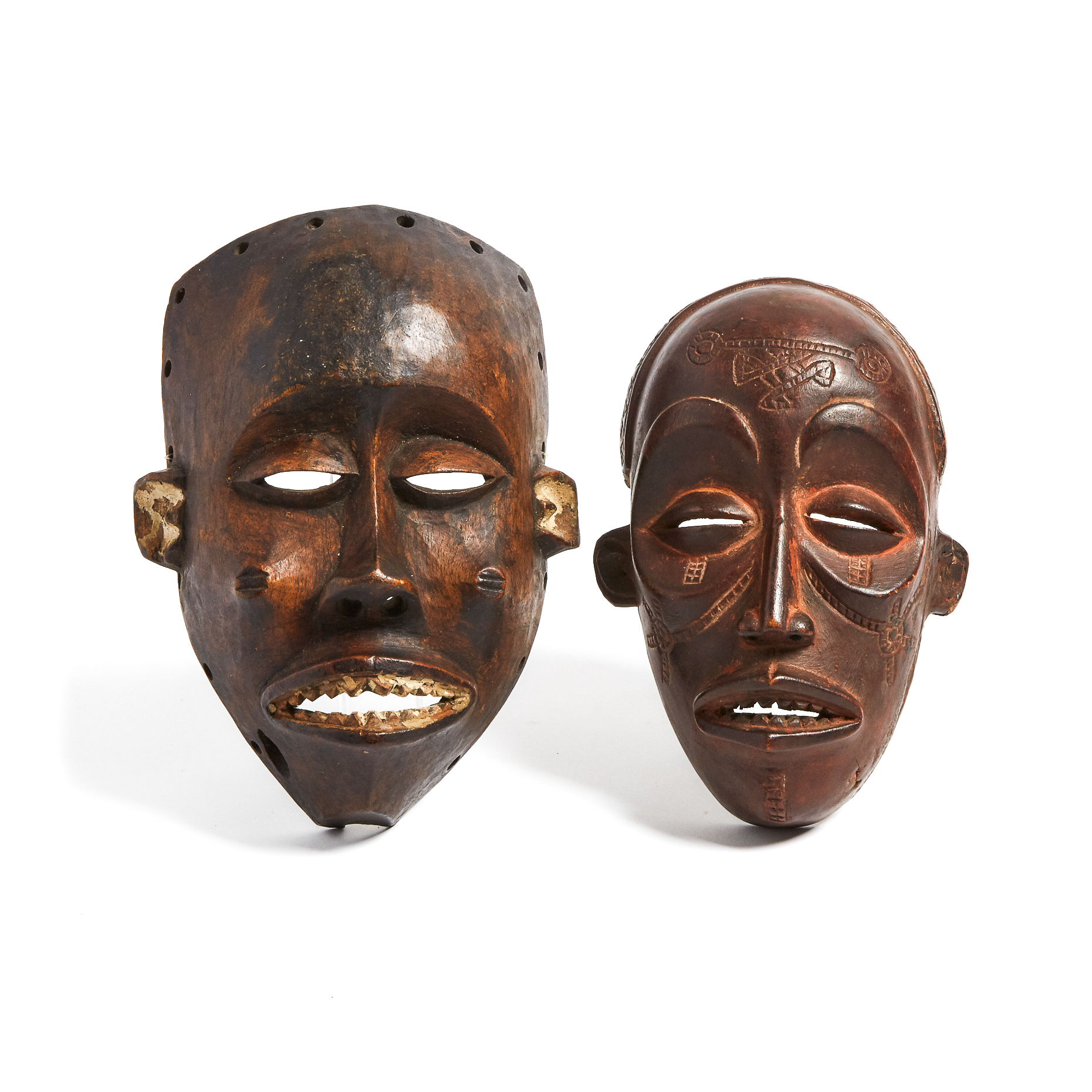 Two Chokwe Masks, Central Africa, mid to late 20th century