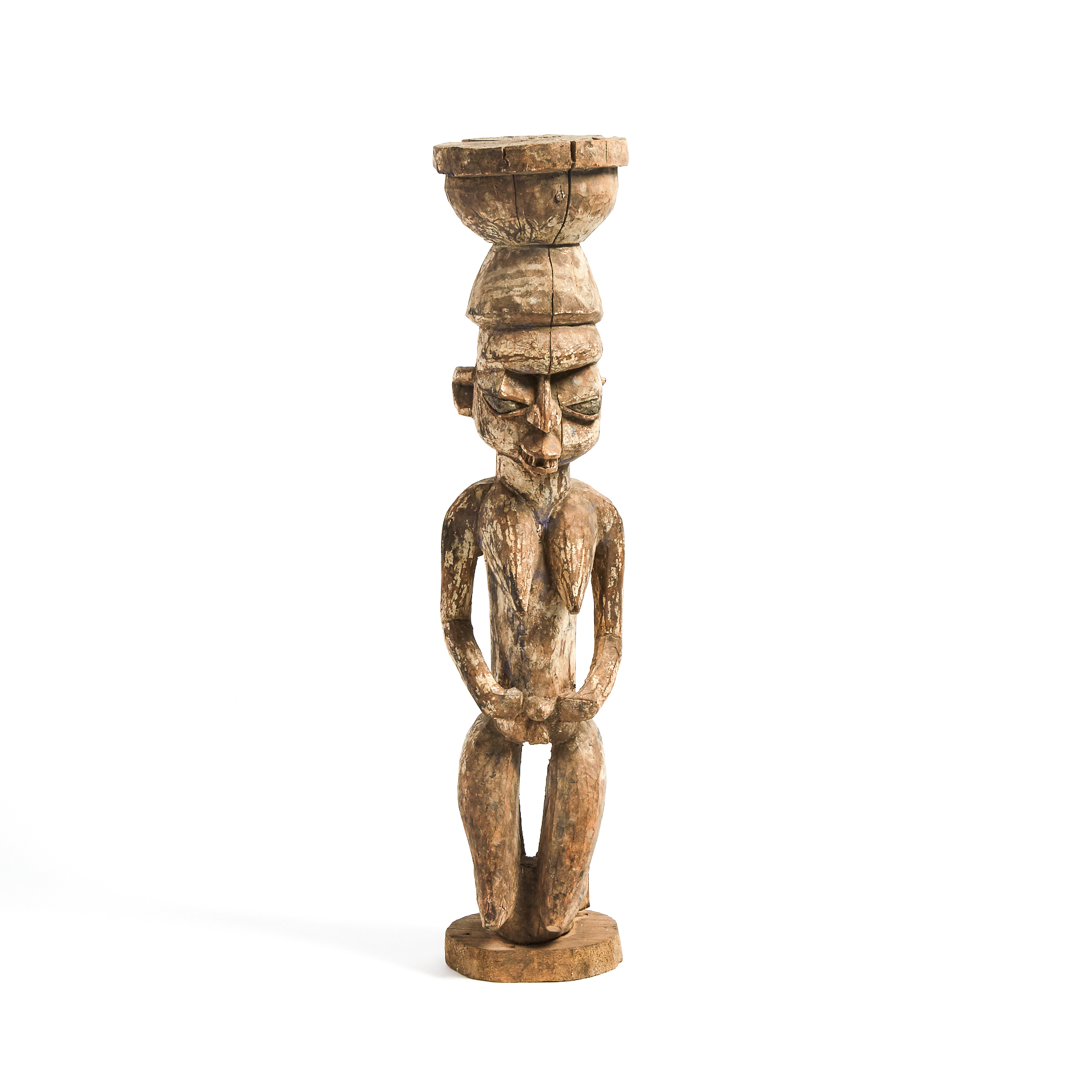 Yoruba Kneeling Female Figure, Nigeria, West Africa, early to mid 20th century