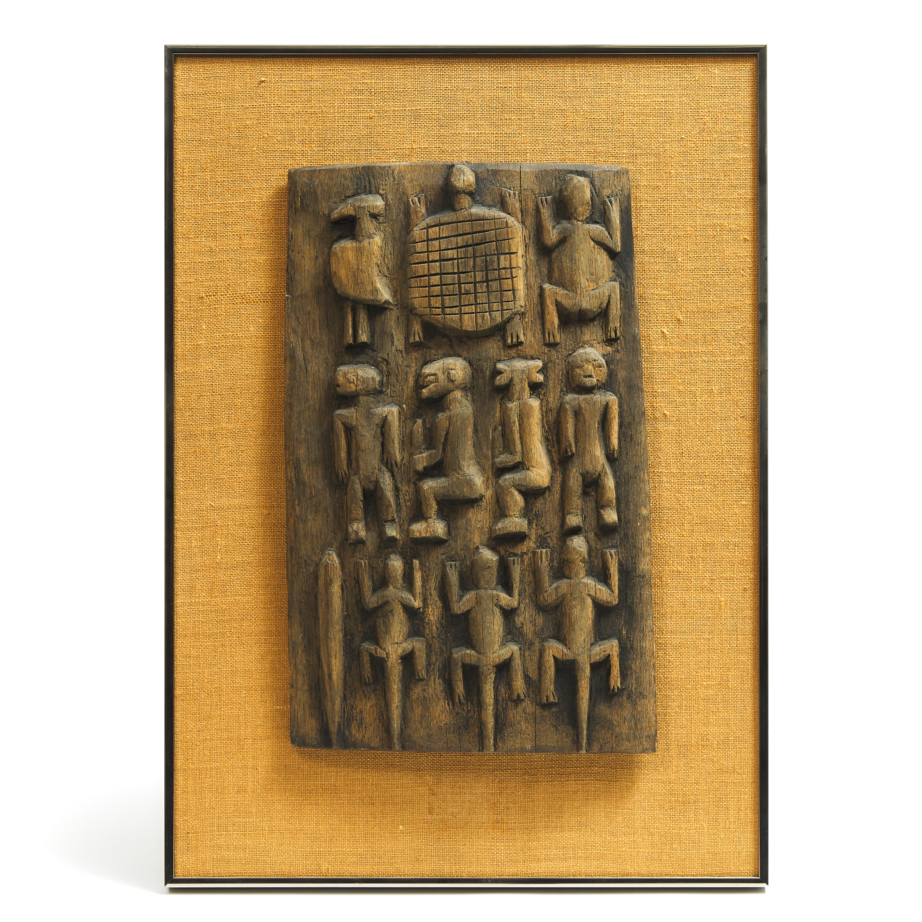 African Relief Carved Panel, possibly Senufo or Baule, early to mid 20th century