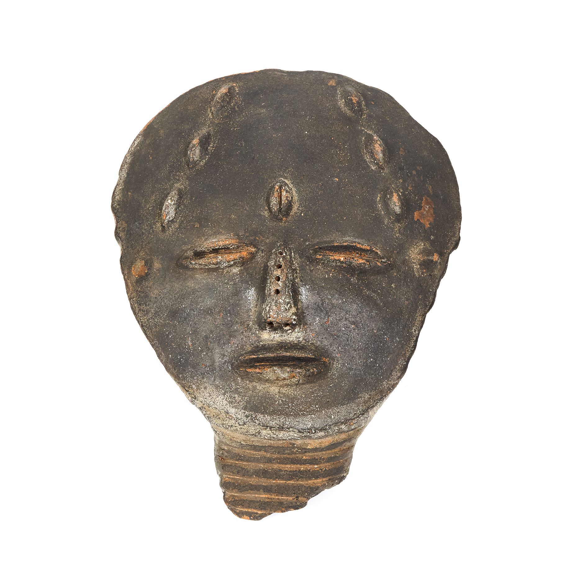 Akan Terracotta Head, Ghana, West Africa, 19th century